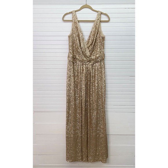 Sorella Vita Sequin Sequin Fabric Sorella Vita Gold Sequin Bridesmaid Dress  Vita